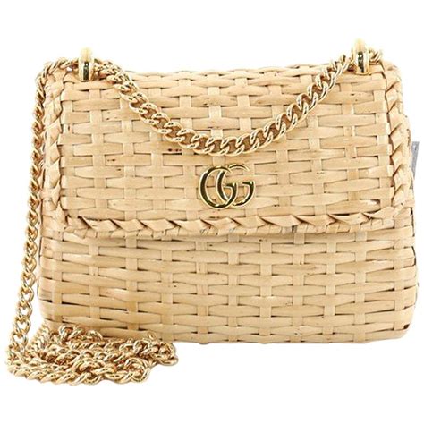 rattan gucci bag|gucci designer beach bag.